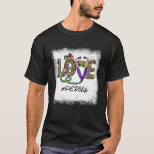 T-shirt Leopard Love PEDS Life Stethoscope Infirmière Mard