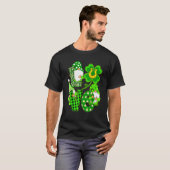 T-shirt Leopard Love Three Gnomes Lucky Shamrock St. Patri (Devant entier)