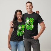 T-shirt Leopard Love Three Gnomes Lucky Shamrock St. Patri (Unisexe)