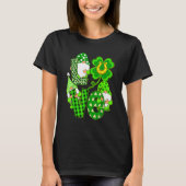 T-shirt Leopard Love Three Gnomes Lucky Shamrock St Patric (Devant)