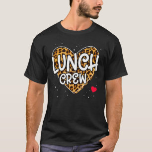 T-shirt Leopard Lunch Crew Group Matching School Cafeteria