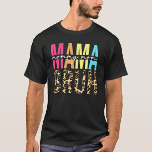 T-shirt Léopard Mama Fête des mères de maman garçon Maman