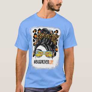 T-shirt Leopard Messy Bun Chauffeur de Cheveux Vie Premier