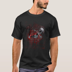 T-shirt Leopard Messy Bun Cheveux Femme moto Vélo de vie