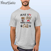 T-shirt Leopard, mignonne fille aime les chats Poster de a
