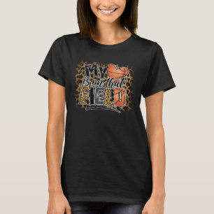 T-shirt Leopard Mon Coeur Est Sur Cette Mère De Basket De 