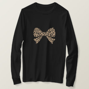 T-shirt Leopard Motif Bow