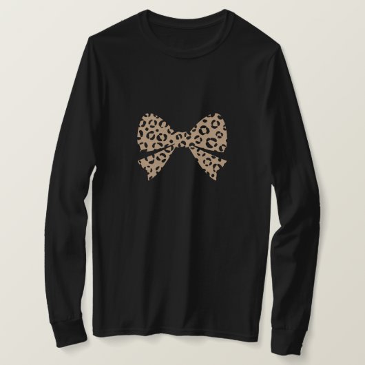 T-shirt Leopard Motif Bow (Design devant)
