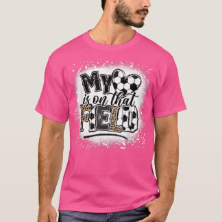 T-shirt Leopard My Heart Is On That Field Soccer Love Game