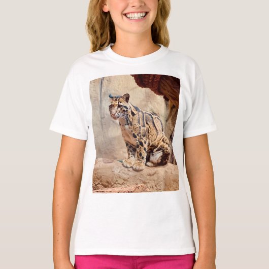 T-shirt léopard nébuleux image nature faune exotique (Devant)