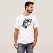 T-shirt Léopard noir et blanc (Devant entier)