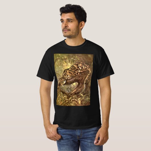 T-shirt Leopard nuageux par CE Swan, Animaux sauvages Vint (Devant entier)