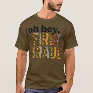 T-shirt Léopard Oh Hé 1ère Première Année Premier Jour D'é