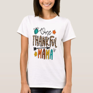 T-shirt Leopard One Thanksgiving Mama Funny Mama Thanksgiv