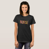 T-shirt Léopard Ostomy Nurse Print For Nuring Student (Devant entier)