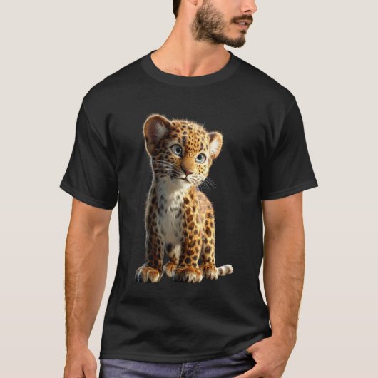 T-shirt Léopard Panthère Gros Chats Panthères Mignons Léop (Devant)