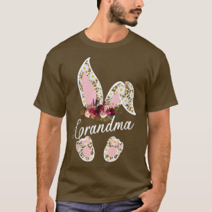 T-shirt Léopard Pâques Grand-mère Bunny jumelé famille hât