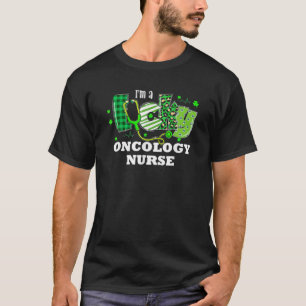 T-shirt Leopard Plaid Shamrock Lucky Oncologie Infirmière