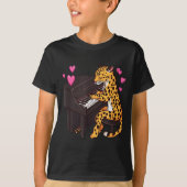 T-shirt Leopard Playing Ano Valentines Day Funny Leopard  (Devant)