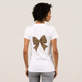 T-shirt Leopard Print Coquette Bow PNG  (Dos entier)