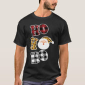 T-shirt Leopard Print Pattern Ho Ho Ho Buffalo Plaid Chris (Devant)