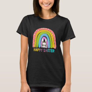 T-shirt Leopard Rainbow Bunny lunettes visage bande de têt