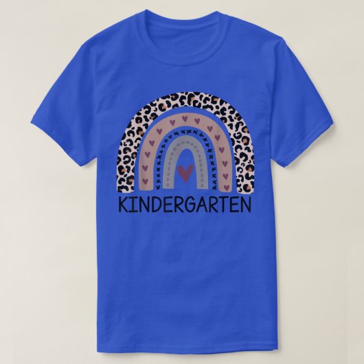 T-shirt Leopard Rainbow Kindergarten Enseignant Premier jo (Design devant)