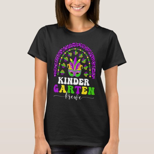 T-shirt Leopard Rainbow Kindergarten Professeur Mardi G (Devant)