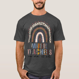 T-shirt Leopard Rainbow Music Enseignants, Enseigner l'amo