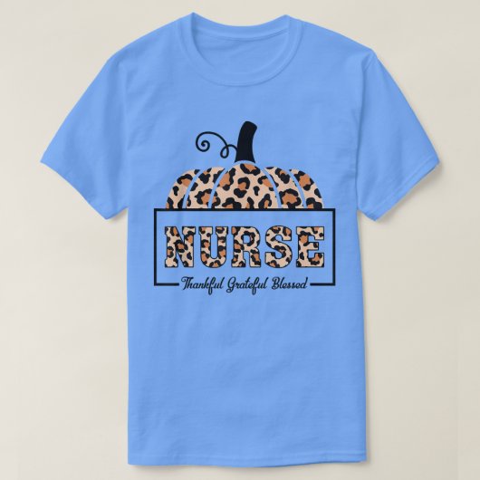 T-shirt Leopard Remerciements au béni Citrouille Hallowee (Design devant)