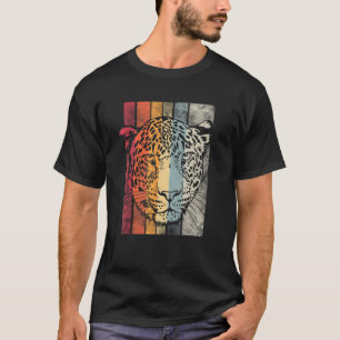 T-shirt Leopard Retro Vintage Zoo Animal Cheetah Lion Chat