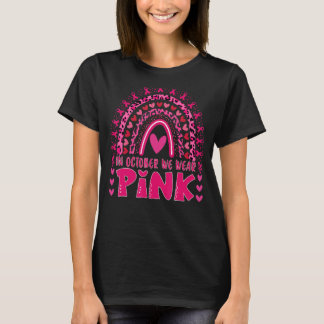 T-shirt Leopard rose En octobre Nous portons un arc-en-cie