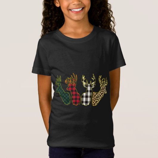 T-Shirt Léopard rouge et noir Vert Noël Buffalo Plai (Devant)