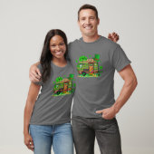 T-shirt Leopard Shamrock Camping RV Camper St Patricks Day (Unisexe)