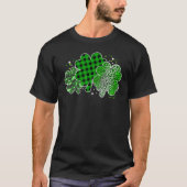 T-shirt Leopard Shamrock Lucky Charm Men Women Irish St Pa (Devant)