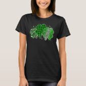 T-shirt Leopard Shamrock Lucky Charm Men Women Irish St Pa (Devant)