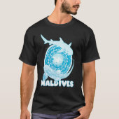 T-shirt Leopard Shark Whitetip Reef Shark Maldives Diving (Devant)