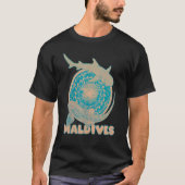 T-shirt Leopard Shark Whitetip Reef Shark Maldives Diving (Devant)