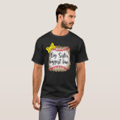 T-shirt Leopard Softball Big Sister Plus Grand Jeu De Vent (Devant entier)