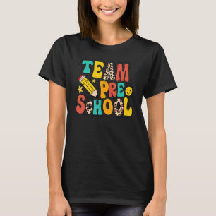 T-shirt Leopard Team Préscolaire Crayon Pré K Enseignant R