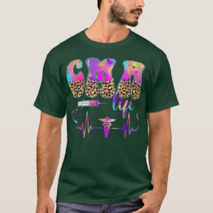 T-shirt Leopard Tie Dye CMA Infirmière Stethoscope Semaine