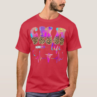 T-shirt Leopard Tie Dye CMA Infirmière Stethoscope Semaine
