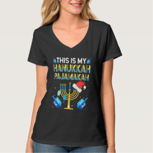 T-shirt Leopard Voici Mon Hanoukka Pajamakah Happy Hanukk