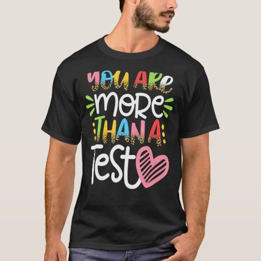 T-shirt Leopard Vous Êtes Plus Qu'Un Test Score Enseignant (Devant)