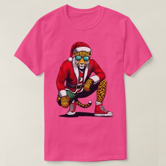 T-shirt Leopard Xmas (Design devant)
