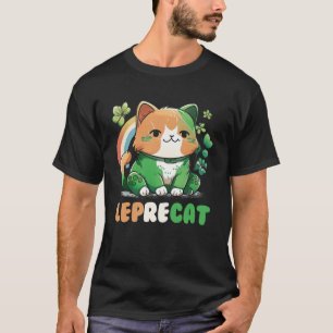 T-shirt Leprecat Cute Irish Cat St patrick Catricks Jour K