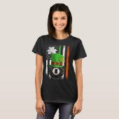 T-shirt Leprechaun Billards Pool Irish American Flag St Pa (Devant entier)