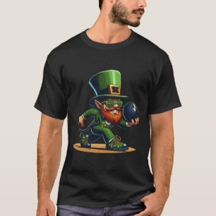 T-shirt Leprechaun Bowling Bowler Tee St.patricks Day Kids