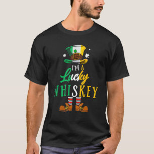 T-shirt Leprechaun Casquette Je suis un Lucky Whiskey Happ