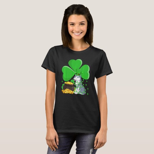 T-shirt Leprechaun Casquette Shamrock Leaf Wolf St Patrick (Devant entier)